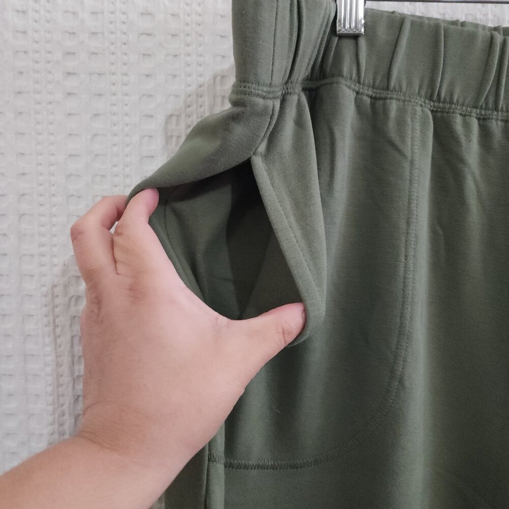 Old Navy High Waisted Fleece-Lined Sweatpants Women’s XXL Olive Green - Picture 10 of 11